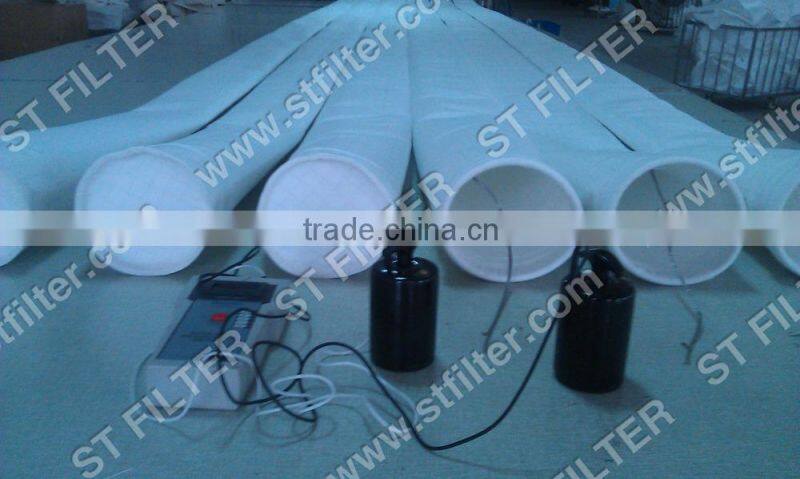 polyester 550g antistatic dust filter bag,PE antistatic dust filter bags technology