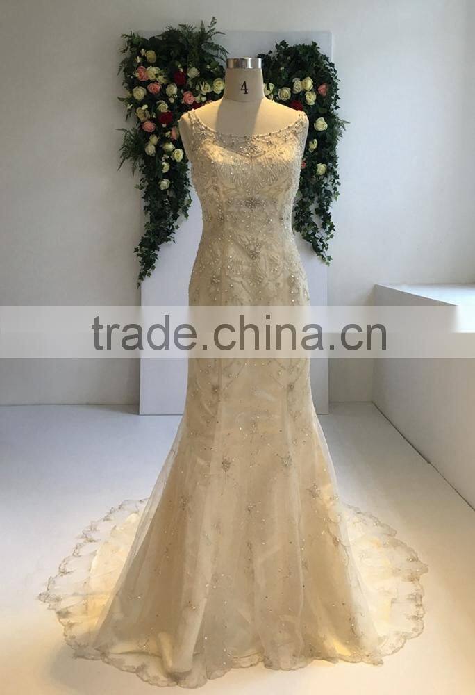 OEM ODM customized new hand work design wedding dress