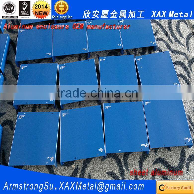 XAX14Alu OEM ODM customized laser cut bend weld sheet aluminum electric cabinet outer