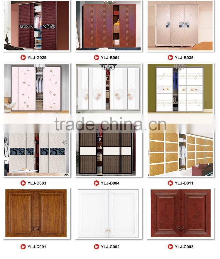 Aluminium profile sliding wardrobe door frame system
