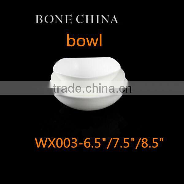 for western buffet use ceramic soup bowl 6.5"/7.5"/8.5" bone china salad bowls