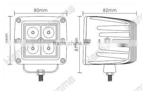 2012 HOT ITEM!!!! 4x4 offroad 16W CREE LED Work light,12V/24V driving light on motorcycle,ATV,SUV,JEEP,4WD,spot/flood,IP67.Orgio