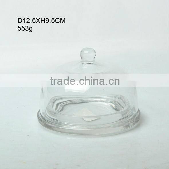Clear glass dome cake cover cake stand