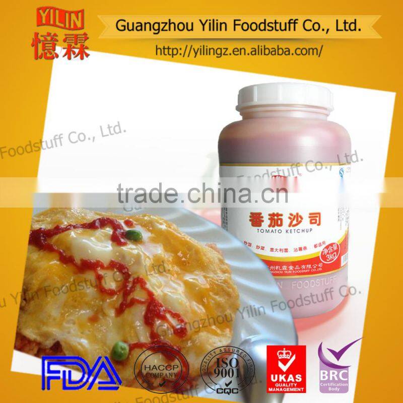 China OEM factory 3kg bulk pack branded tomato sauce