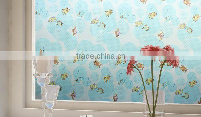 bathroom wall sticker Bathroom glass film grilles static film without glue stickers translucent opaque matte Balcony