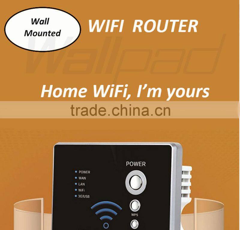 Factory Wallpad Gold Wall Embedded USB 3G WiFi Smart Socket AP Router Repeater Phone WPS USB Wireless Wall Charger Socket