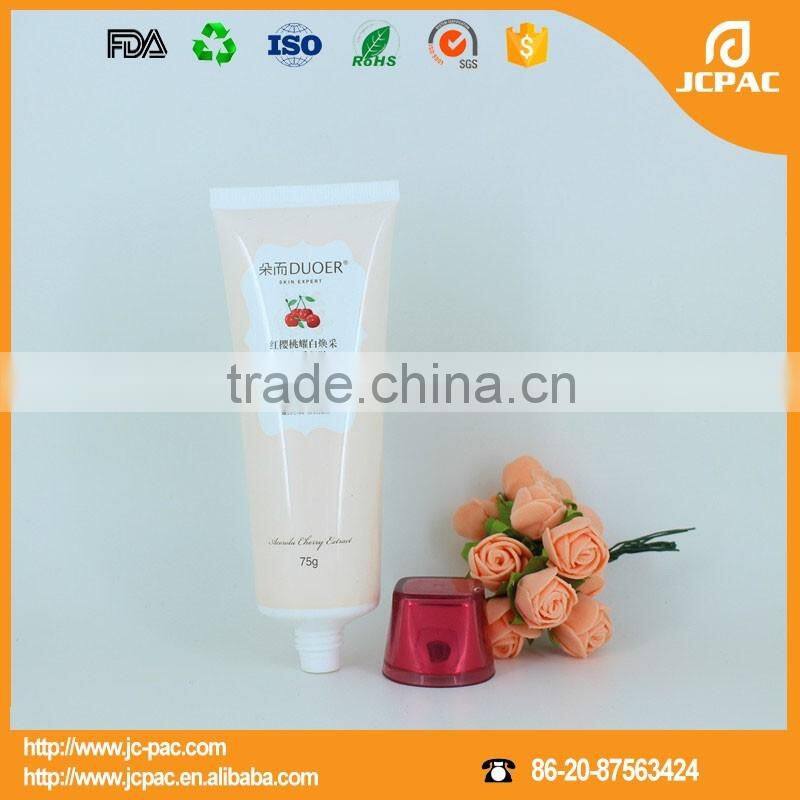 Silkscreen printing surface handling and facial gel plastic cosmetic tube