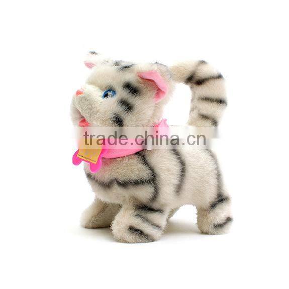 ICTI SEDEX Soft Stuffed walk music electronic cat