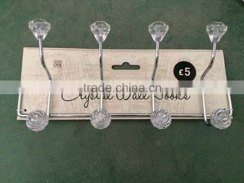 Hot and new style crystal clothes hanging hook ,good price ,fine quality ,best service. OEM is available