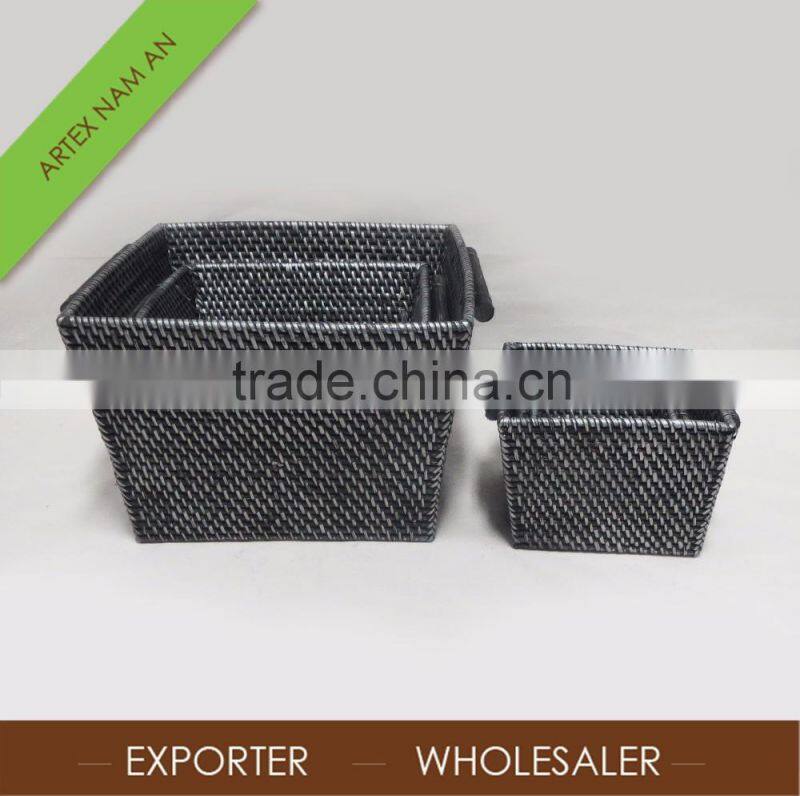 Wholesale Natural hand woven rattan storage box in Vietnam