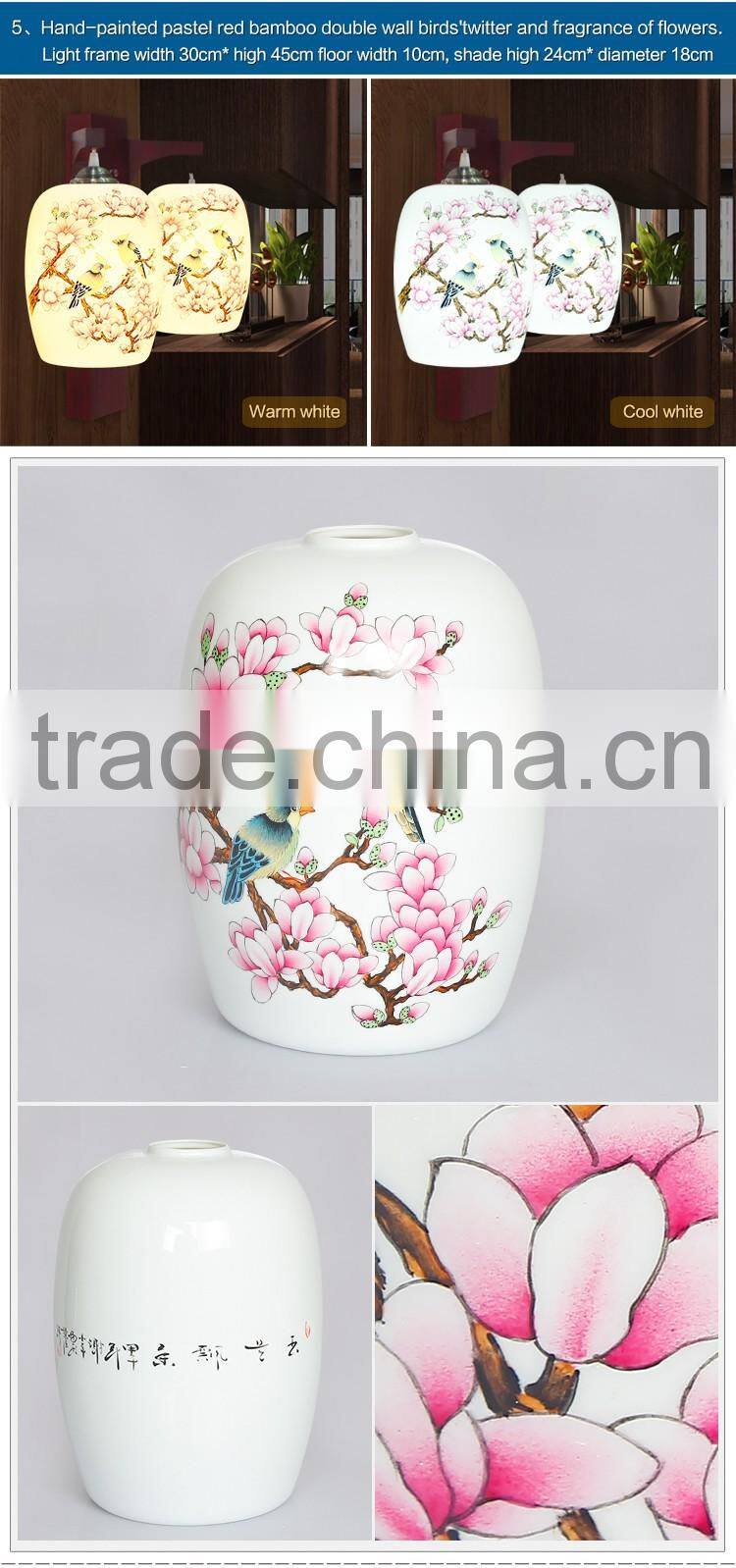 loft style les double wall lamp Industrial antique wall light lamp ceramic wood vintage wall light