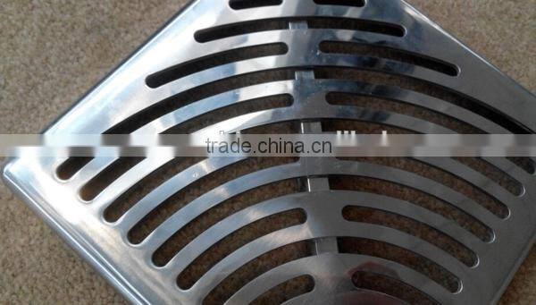 195mm by 195mm stainless steel 304 drain gutter cover swimming pool gutter grating
