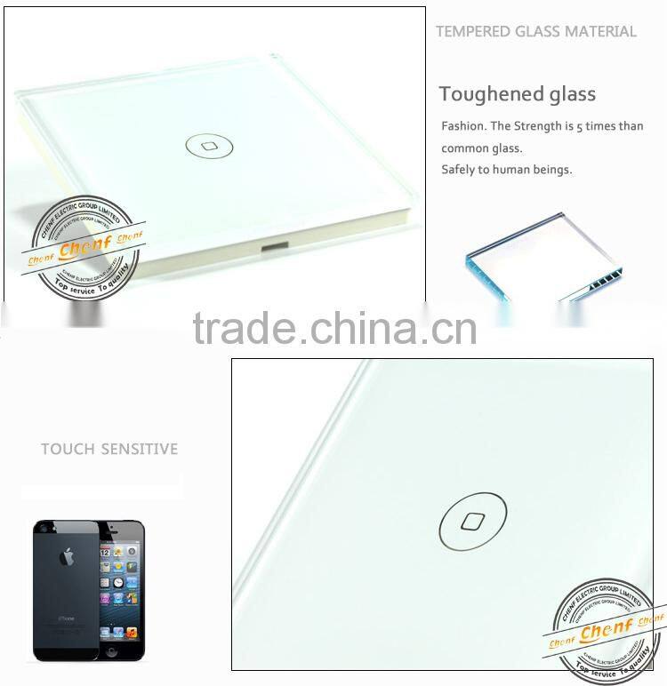 CE Approval Glass Panel Smart Wall Touch Sensitive Light Switch