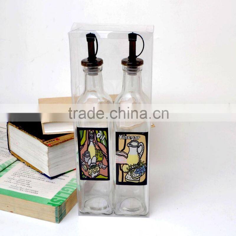 Kitchen necessary competitive price empty glass oil and vinegar bottles