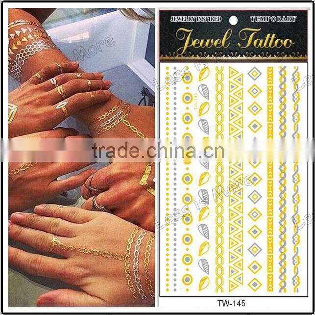 fashion bracelet chain tatoo body jewelry sticker