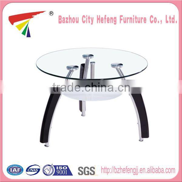 High Quality Cheap small round glass coffee table