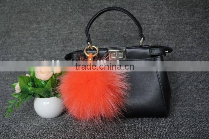 Nice Fur Fashionable Raccoon Fur Ball Fur Keyring