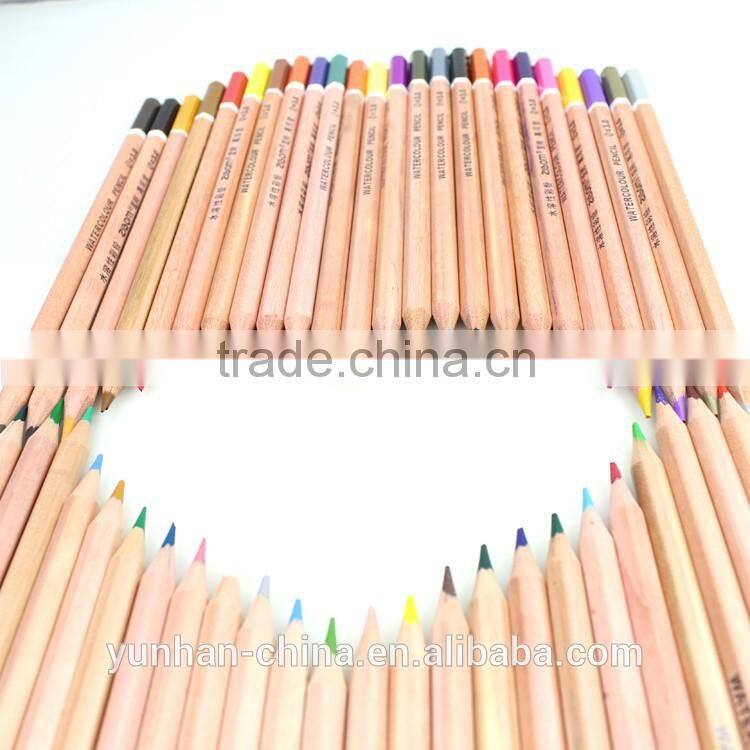 wooden natural multi watercolor pencil