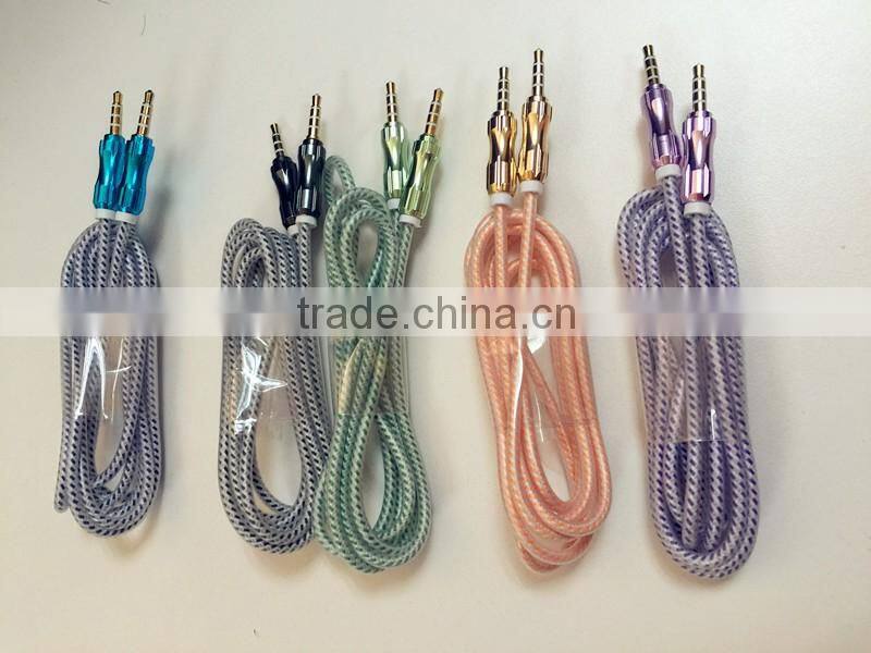 3.5mm male audio aux stereo jack cable