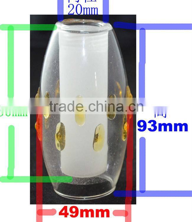 hot sale!china supplier double wall amber glass lamp shade G9 screw chandelier clear cheap glass lamp cover