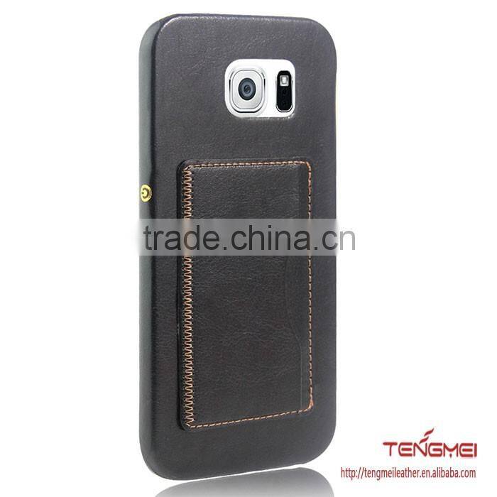 2016 crazy horse leather back cover for samsung s7 plus case