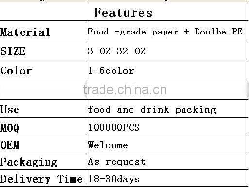 disposable ice cream paper cup