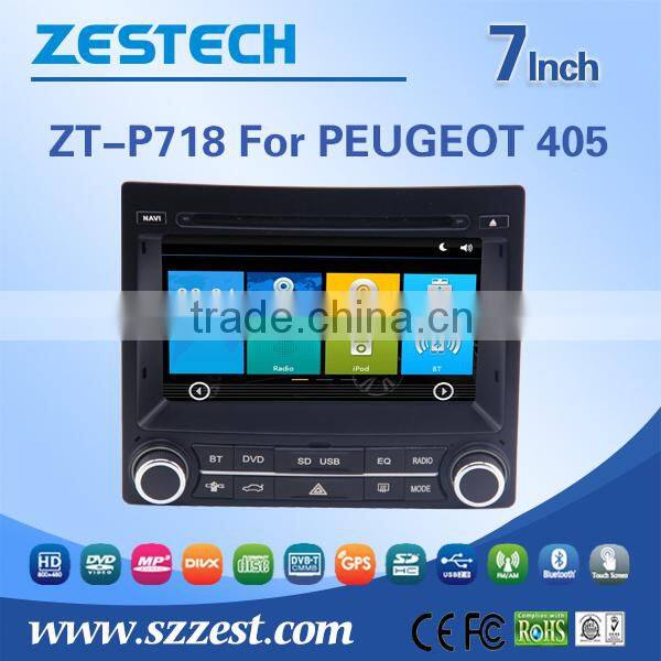 GPS+DVD+BT+TV+3G+Phone car Accessories for Peugeot 405 with Win CE 6.0 system 800MHz MCU DVR OBD2