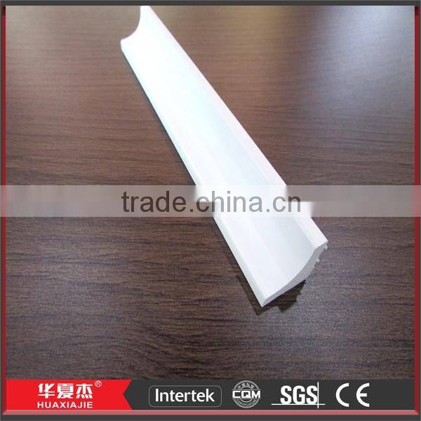 White vinyl PVC foam mouldings for construction