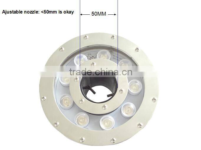 waterproof decoration fountain water led rgb 9W