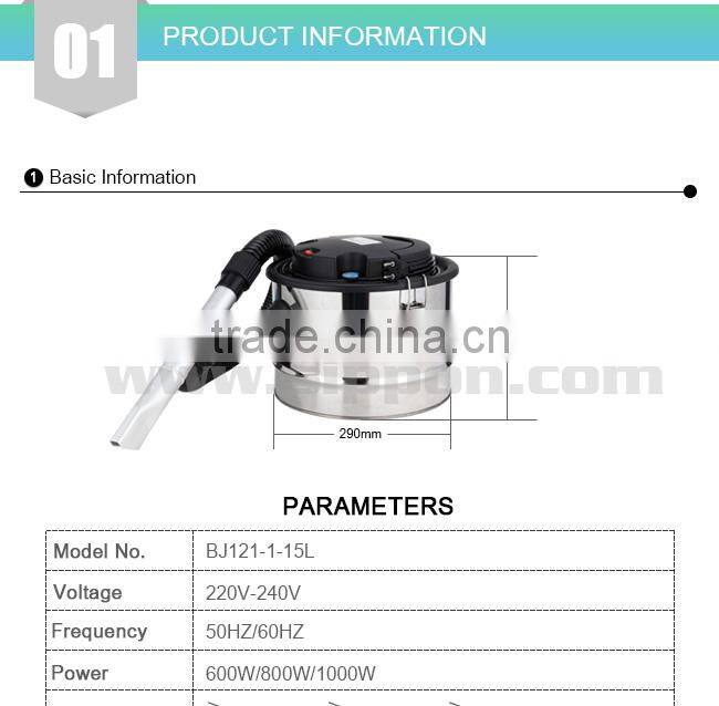 Hand held ash vacuum cleaner
