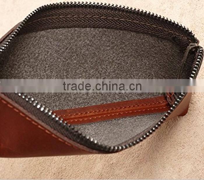 Leather Pencil Pouch Vintage Style Soft Pen Pencil Case for Student Professionals and Artists Gifts Multiple Purpose