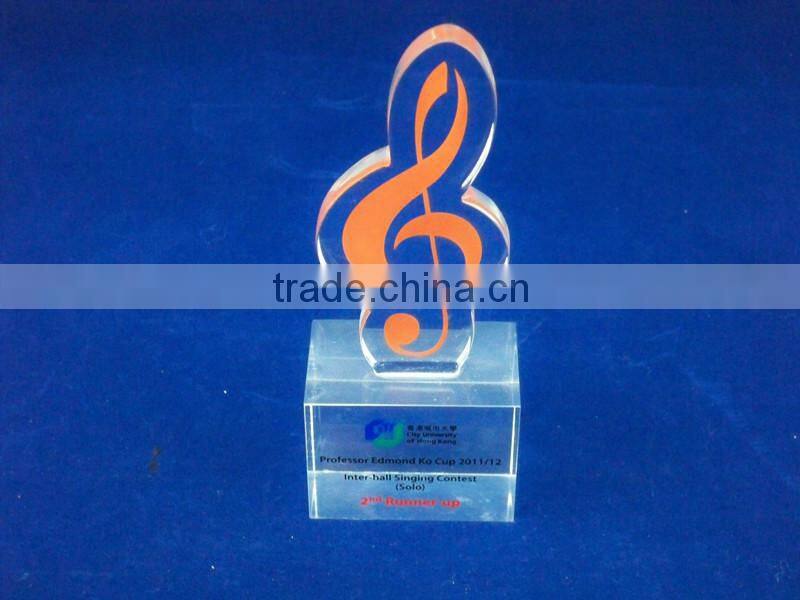 Music Awards crystal acrylic award trophy