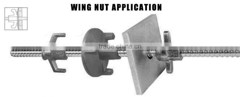 Hot Treatment Cast Nut D15/ D20 Thread Wing Nut