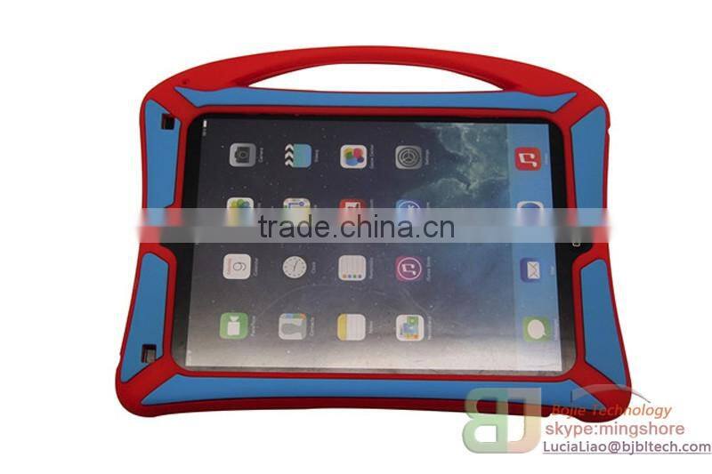 With Handle Rugged Heavy Duty Kid Proof Tablet Case Silicone Protective Case for iPad air 2