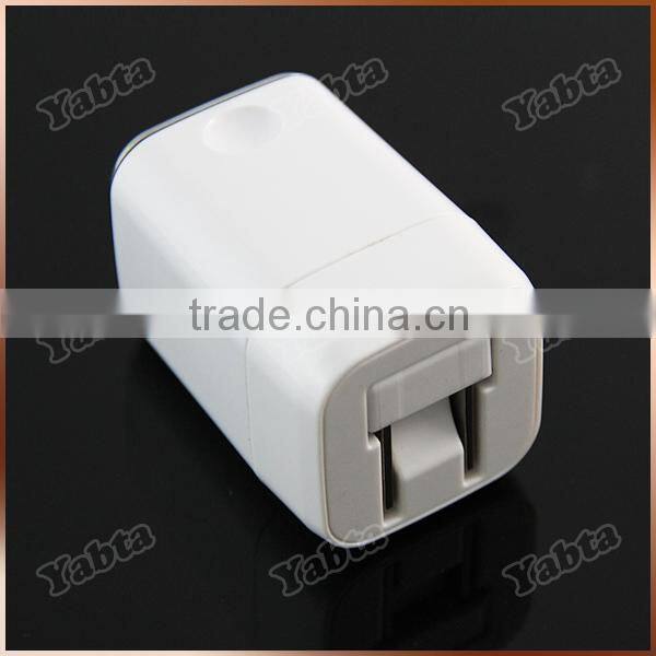 US UK EU Plug 5V 2.4A Dual USB Travel Charger White