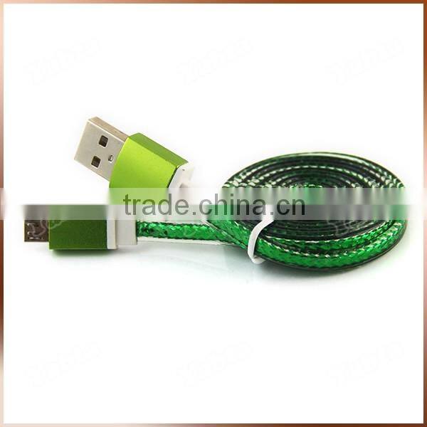 Blue 8 Pin Lightn Cable Braided Transparent Charger Cable