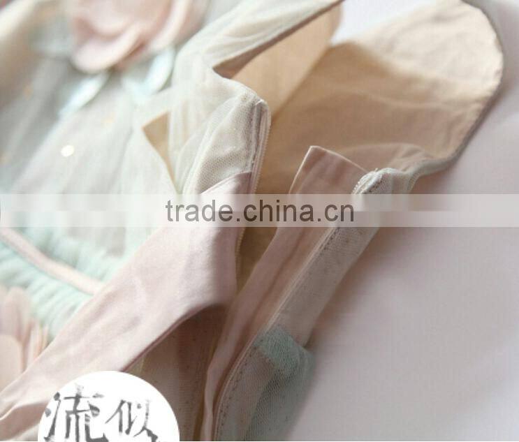 High Quality Cotton Lining Tulle Layered Flower Girl Dress