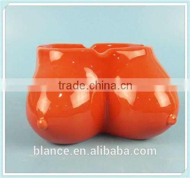 ceramic boob ashtray with boob design breast shape ashtray