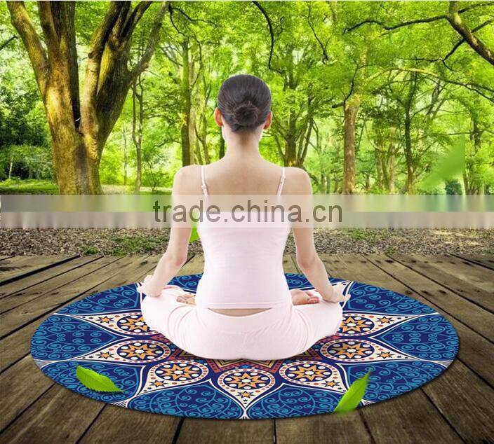 Wholesale Custom Printed Portable Thin Rubber Round Mat