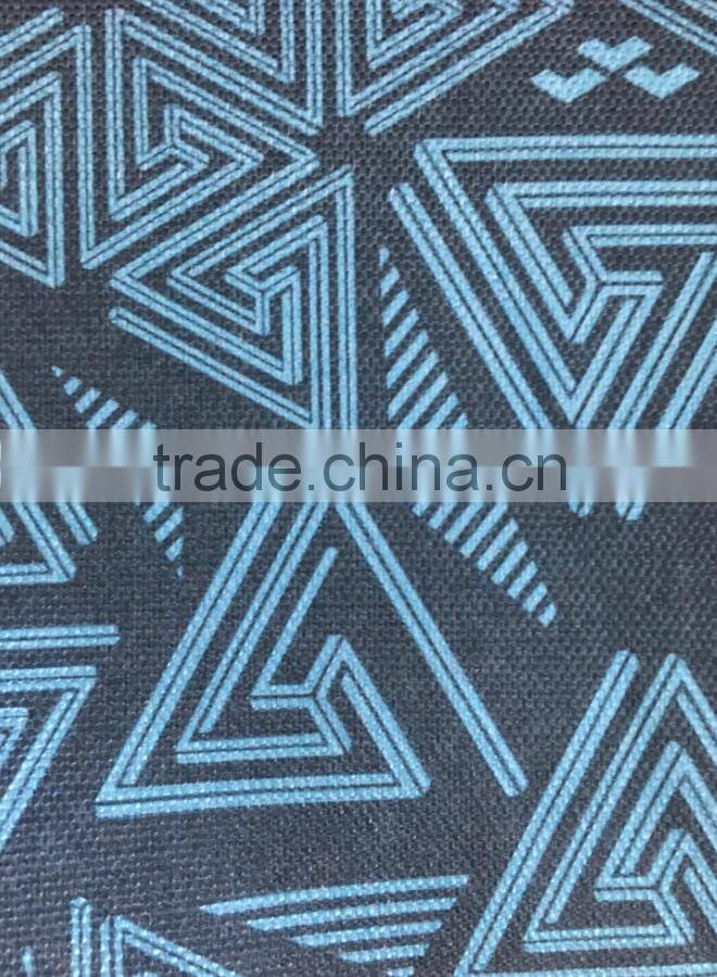 100% Polyester printing fabric faux linen fabric bond with pongee fabric