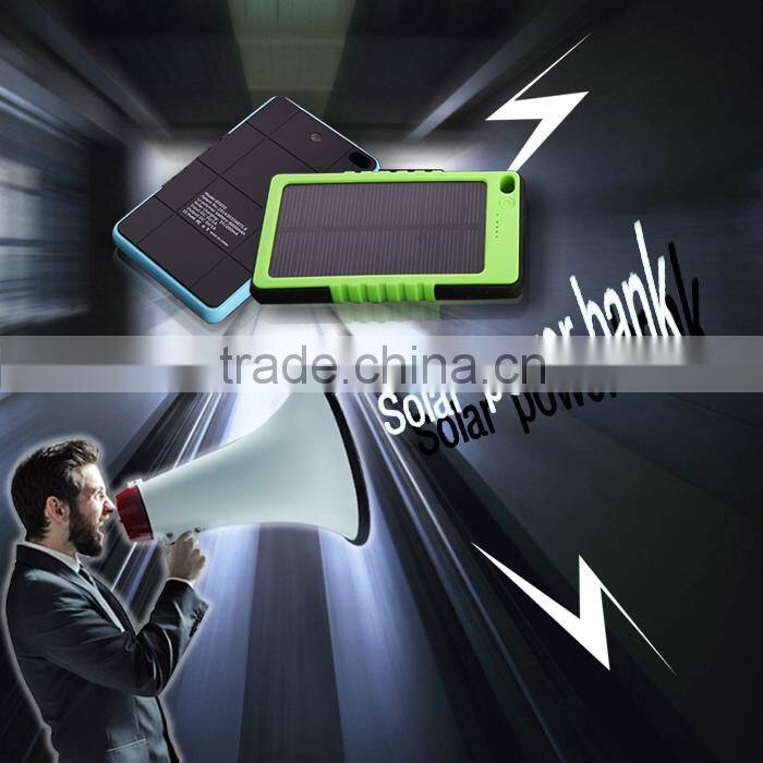 2015 solar power bank /cellphone battery chargers/backup charger 6000mah aa battery