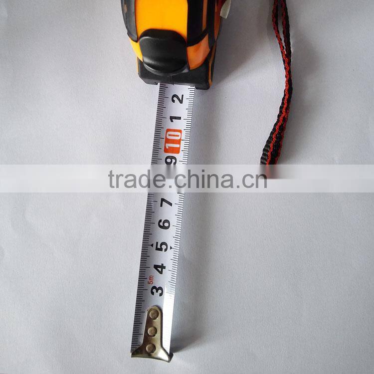 ABS steel measuring tape with rubber coated, nylon coated