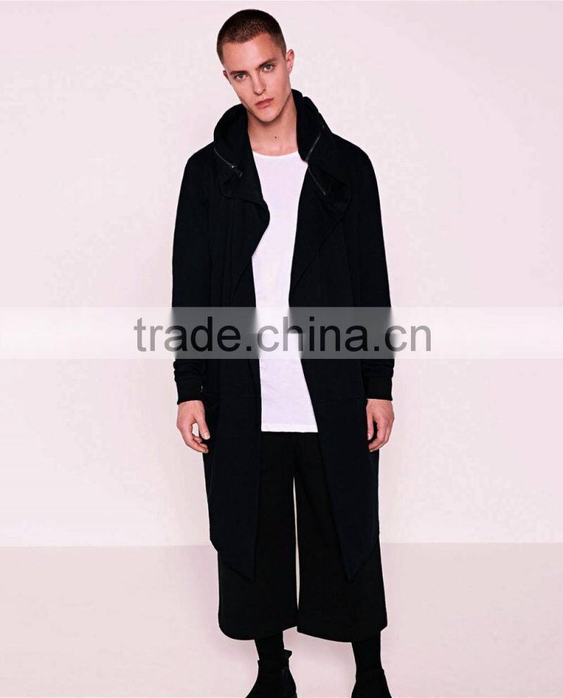 Guangzhou Daijun OEM hot selling with hool with zip men blank black 100 cotton elongated god like the hoodies