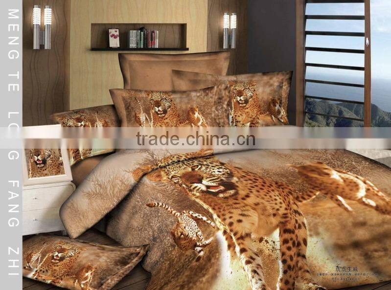 3D Animal Printed Duvet Cover, Quilt Cover Reversible Bedding Set All Uk Size