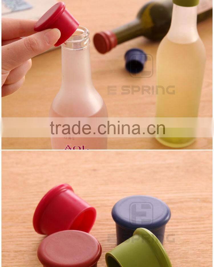 Wholesale soft bottle cork with customer logo silicone bottle stopper