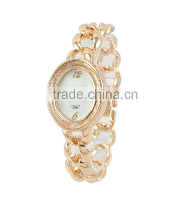Analogous Metal good plating fit wrists specialize design crystal on the face Bracelet Watch For Women