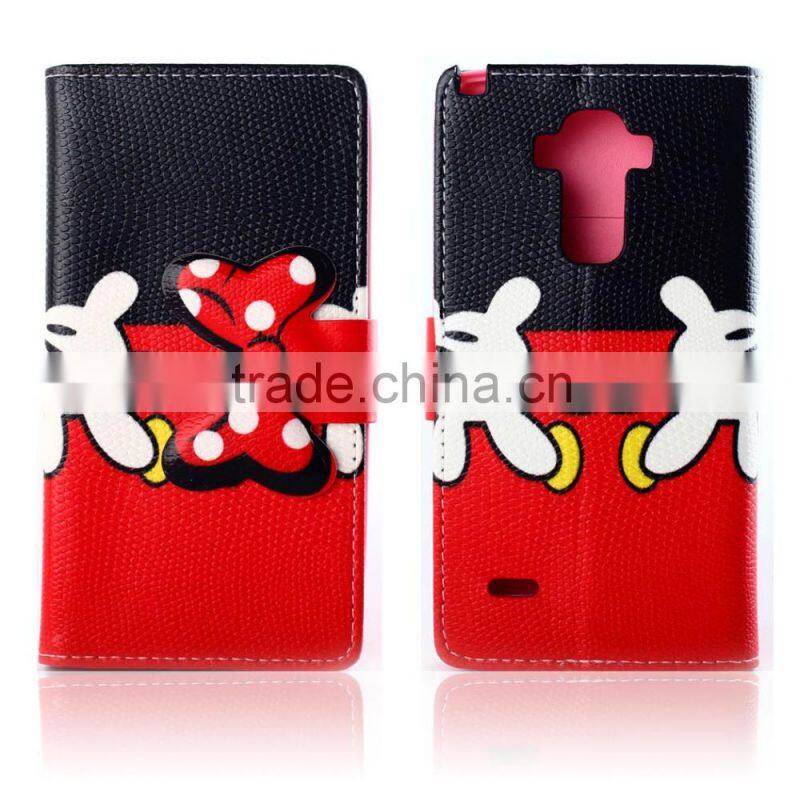 Wallet leather case with card pockets for LG G4 Stylus, For LG G4 Stylus leather case, Customized is acceptable