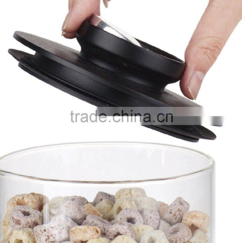 Sinoglass trade assurance press&seal 1000ml borosilicate glass food storage jar coffee storage jar