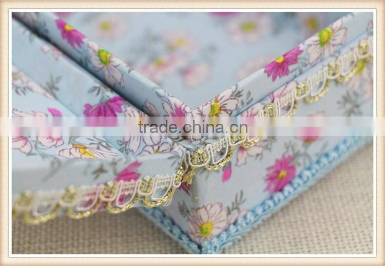 Flowers fabric design creative tissue boxes