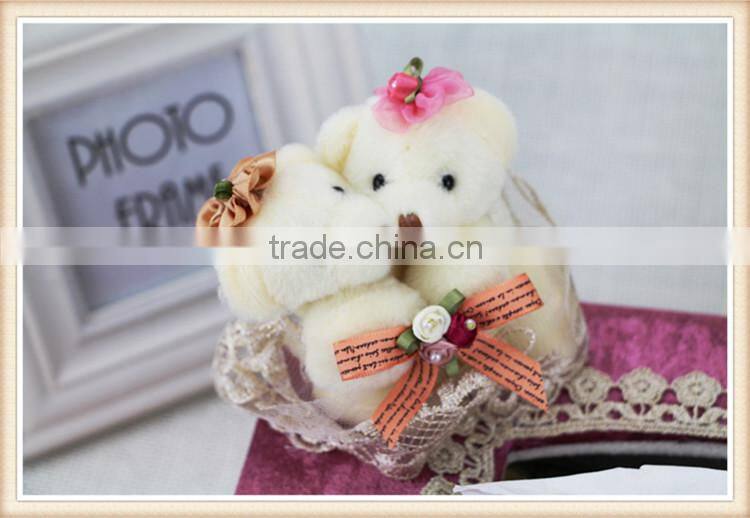 Cute bear velvet tissue box